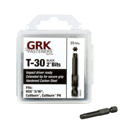 GRK FASTENERS STAR PWR BIT T30 2"" 25PK 86451